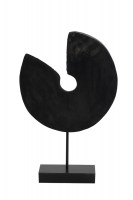 Ornament op voet 30,5x8,5x47,5 cm ODION hout zwart
