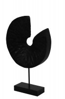 Ornament op voet 30,5x8,5x47,5 cm ODION hout zwart