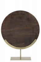 Ornament op voet 45x12x57 cm KAMUDI hout bruin-antiek brons