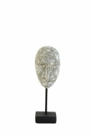 Ornament op voet 11,5x10x35 cm FACE beton+zwart