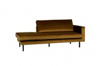 Rodeo daybed right velvet honing geel Bepurehome