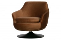 Jada draaifauteuil fluweel bruin Woood Exclusive Vanetje