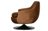Jada draaifauteuil fluweel bruin Woood Exclusive Vanetje