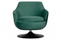 Jada draaifauteuil fluweel teal Woood Exclusive Vanetje