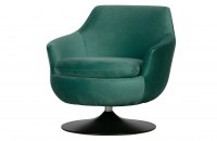 Jada draaifauteuil fluweel teal Woood Exclusive Vanetje