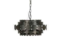 Kaki hanglamp metaal zwart Woood exclusive