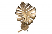 Leaf wandlamp metaal antique brass