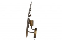 Leaf wandlamp metaal antique brass