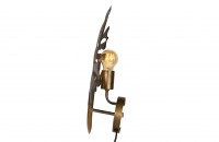 Leaf wandlamp metaal antique brass