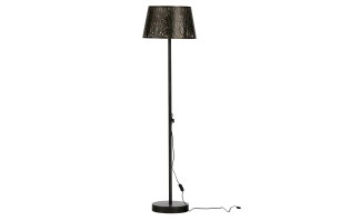 Keto staande lamp metaal zwart/antique brass Woood exclusive