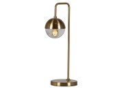 Globular tafellamp metaal antique brass