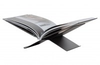 Brook boekenstandaard liggend metaal zwart Woood Exclusive