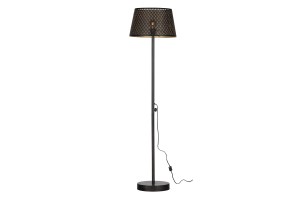 Kars vloerlamp metaal zwart/antique brasss