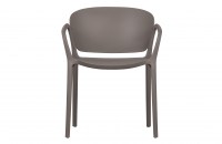 Bent eetkamerstoel kunststof taupe