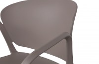 Bent eetkamerstoel kunststof taupe