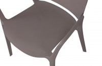 Bent eetkamerstoel kunststof taupe