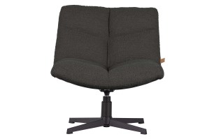 Vinny draaifauteuil bouclé antraciet VanEtje Stoer Wonen