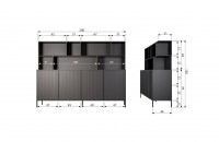 New gravure wandkast essen espresso [fsc]
