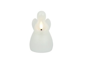 Stompkaars LED rustiek antiek Ø 5 cm wit set van 2