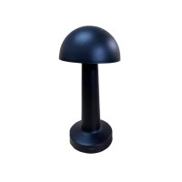 Tafellamp LED oplaadbaar zwart rond