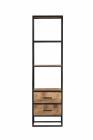 Boekenkast Denver | Mangohout en staal | 2 lade Starfurn VanEtje Stoer Wonen 