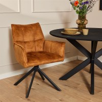 Eetkamerstoel Dani | Velvet gold / oker