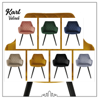 Kick Eetkamerstoel Karl Velvet - Blauw