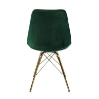 Kick Kuipstoel Velvet donkergroen - Goud Frame