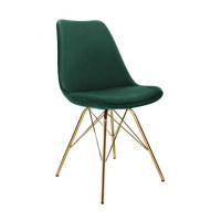 Kick Kuipstoel Velvet donkergroen - Goud Frame