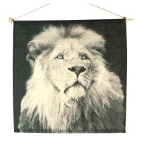 Wanddoek Leeuw canvas 74 cm