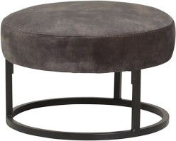 Escabel poef velvet adore stof darkgrey 0050 mysons nijwie