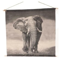 Wanddoek Olifant canvas 52 cm