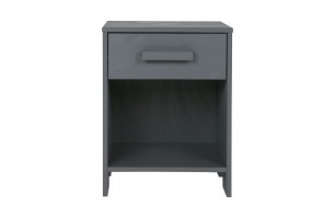 Dennis Nachtkastje Grenen Steel Grey Geborsteld [fsc]