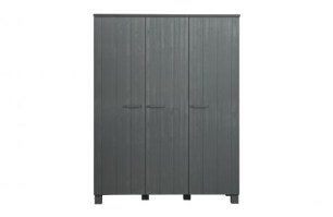 Dennis 3-deurs Kast Grenen Steel Grey Geborsteld [fsc]
