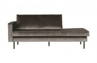 Rodeo Daybed Left Velvet Taupe