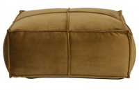 Honey Poef Velvet Honing Geel 60x60