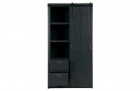 Slide Kast Barn Bezaagd Mat Zwart