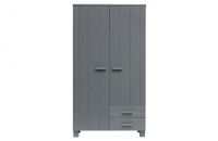 Dennis Kast Met Laden Grenen Steel Grey Geborsteld [fsc]