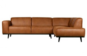 Statement Hoekbank Rechts Eco Leer Cognac