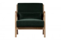 Mark fauteuil fluweel flessengroen Woood vtwonen weer verliefd op je huis