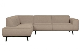 Statement Hoekbank Links Bouclé Beige