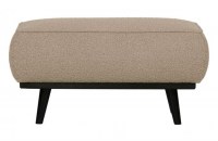 Statement Hocker Bouclé Beige 80x55cm
