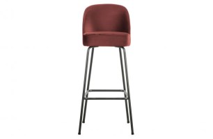 Vogue Barstoel 80cm Fluweel Chestnut