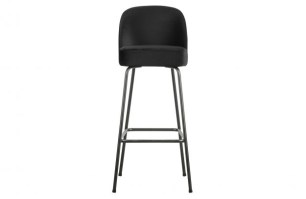 Vogue Barstoel 80cm Fluweel Zwart