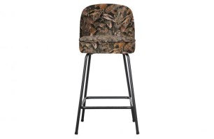 Vogue Barstoel 65cm Fluweel Bouquet Zwart
