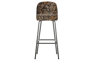 Vogue Barstoel 80cm Fluweel Bouquet Zwart