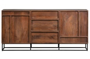 Forrest 2-deurs Dressoir Met Lades Mango Hout Naturel