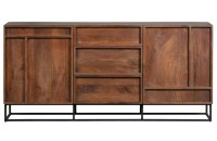 Forrest 2-deurs Dressoir Met Lades Mango Hout Naturel