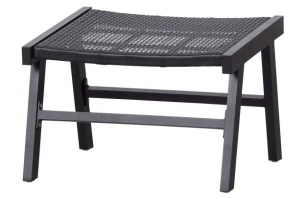 Puk Hocker Aluminium Zwart