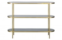 Smokey Sidetable Metaal/glas Antique Brass
